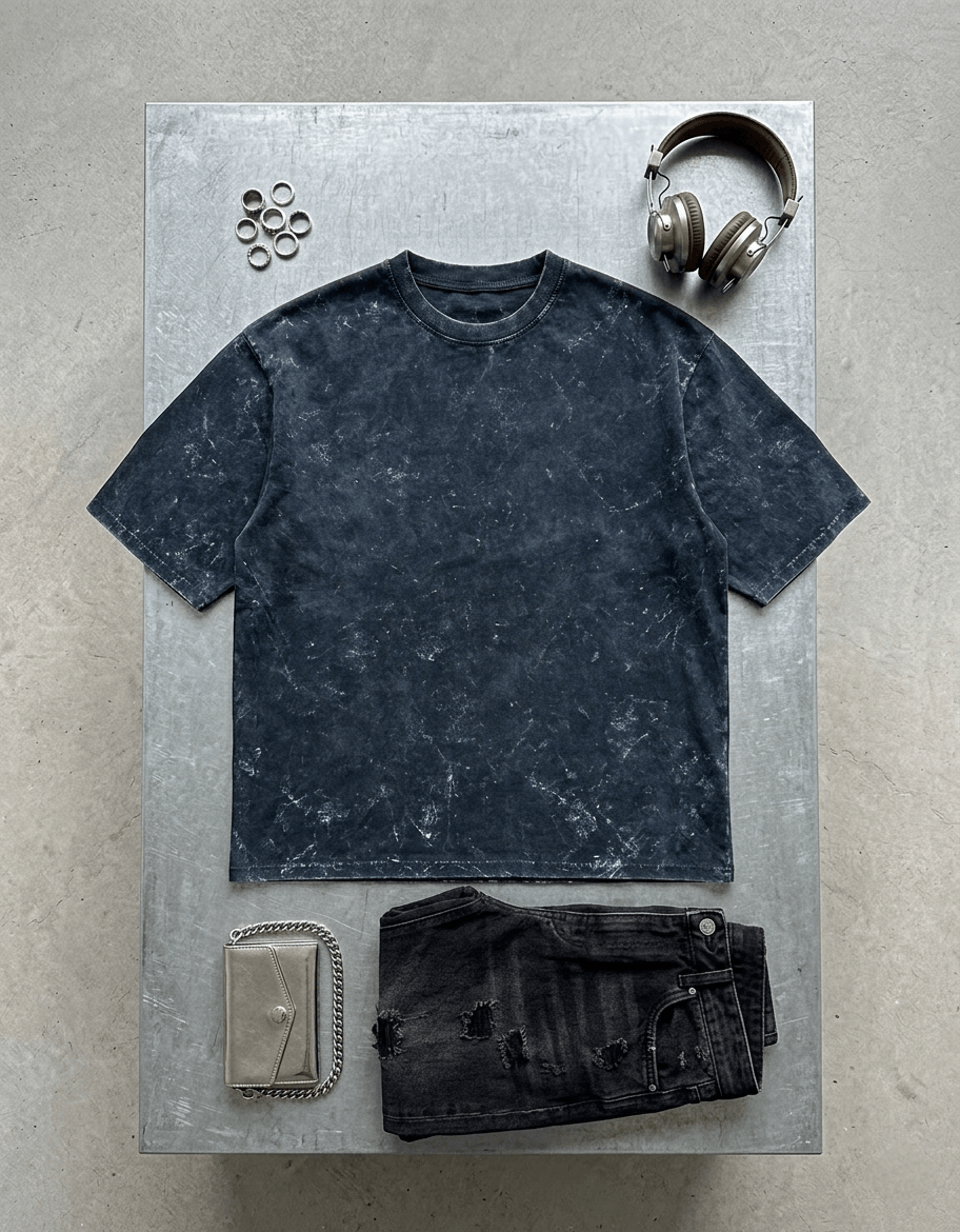 Unisex Acid Washed Oversized Tee